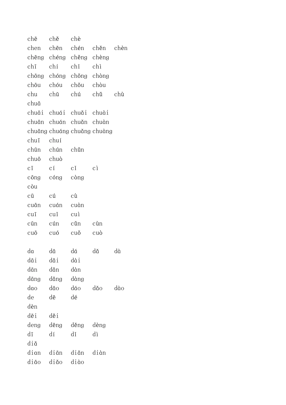 小学生拼音按声母韵母拼读顺序排列_第2页