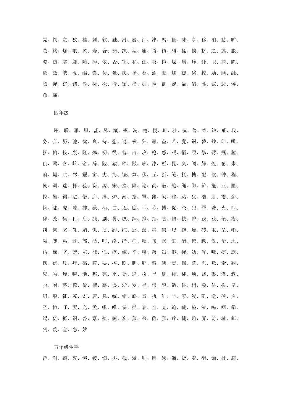 小学生生字表_第3页