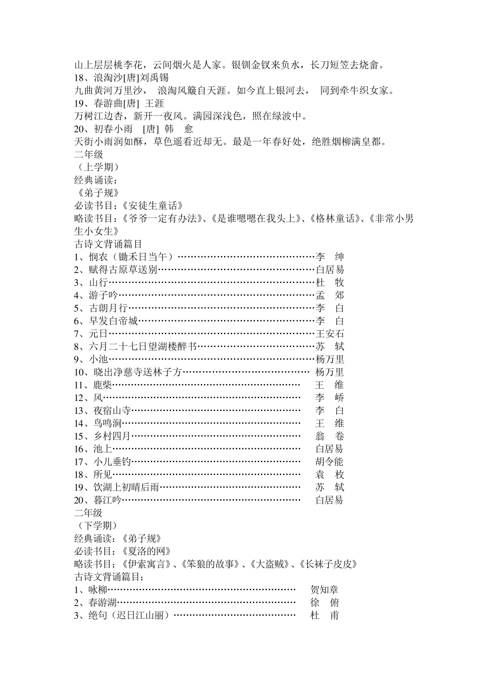小学生经典诵读篇目及内容_第3页