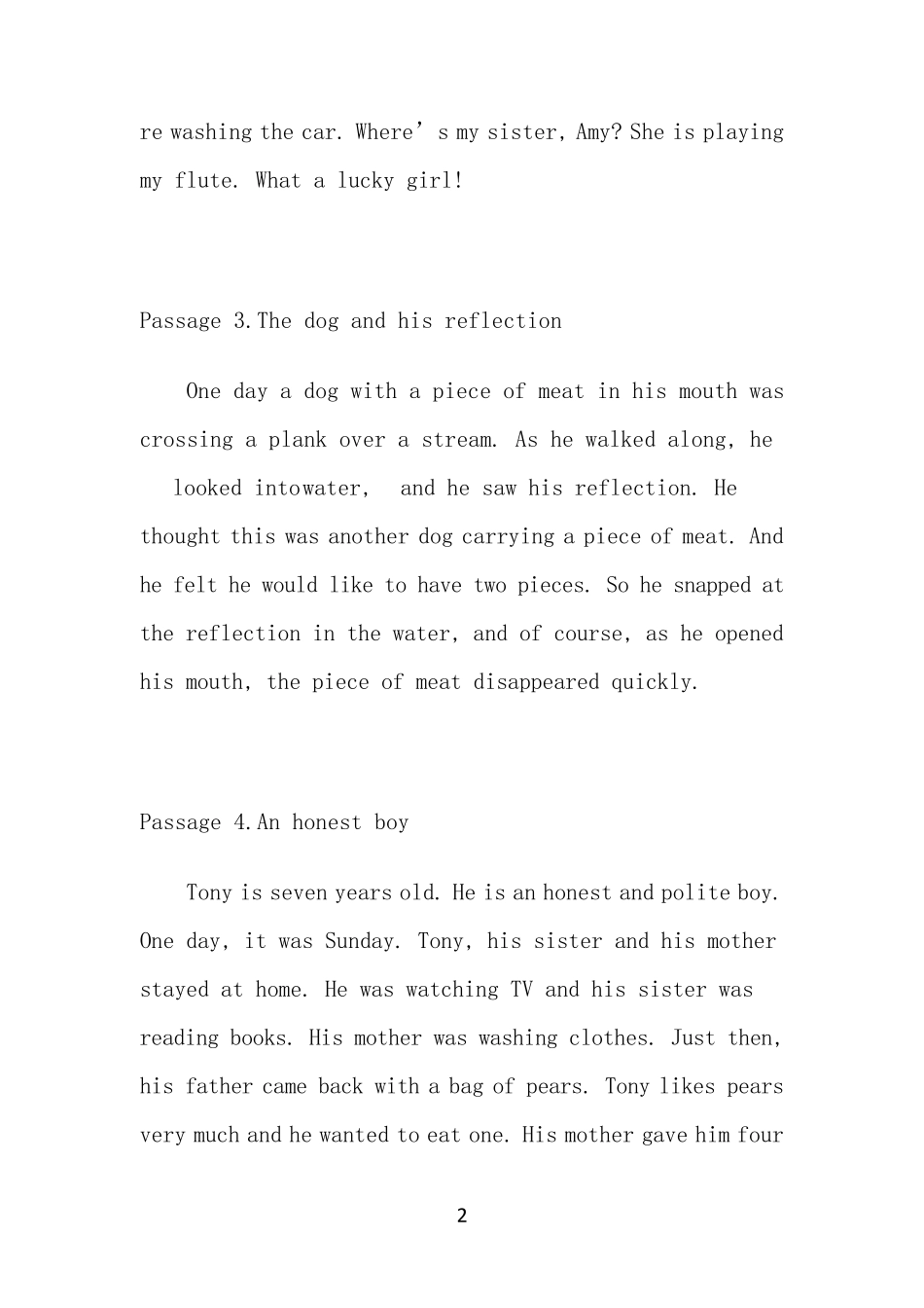 小学生经典阅读英语短文100篇_第2页