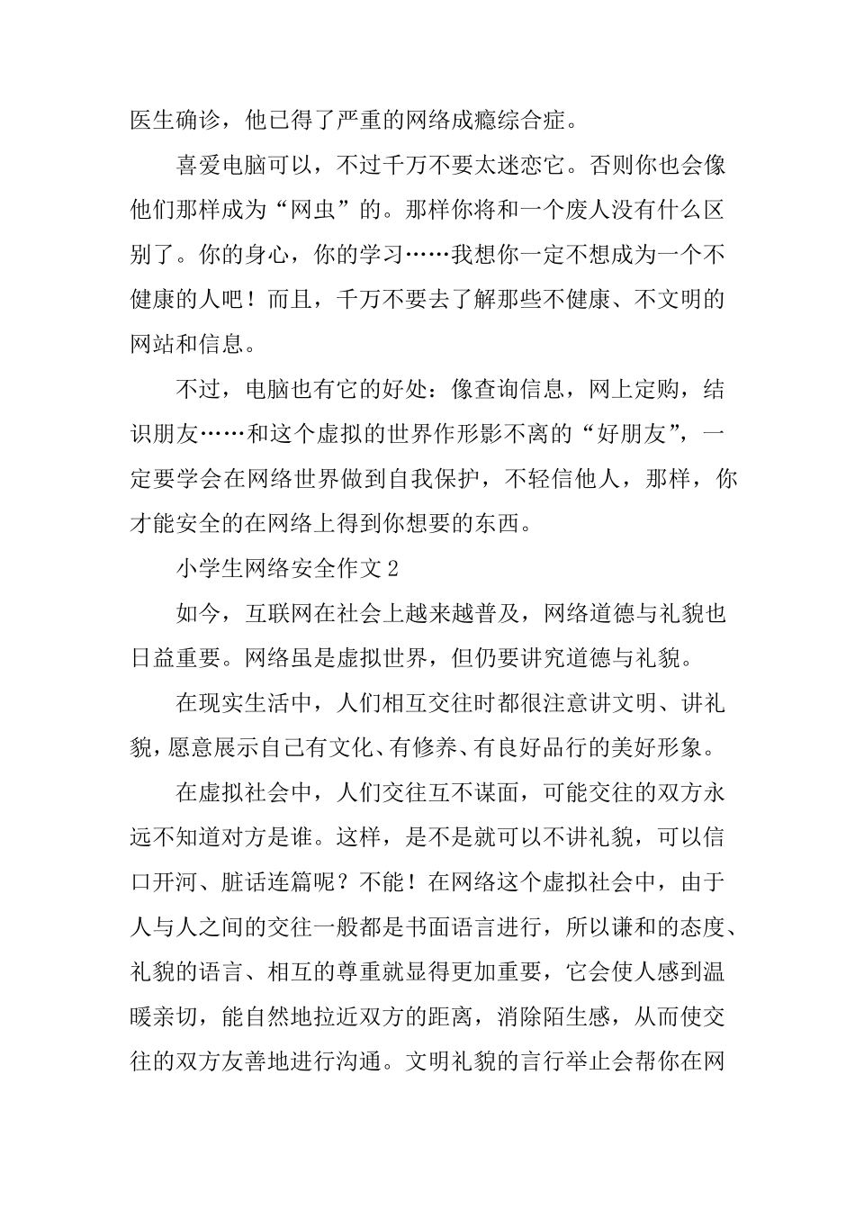 小学生网络安全作文_第2页