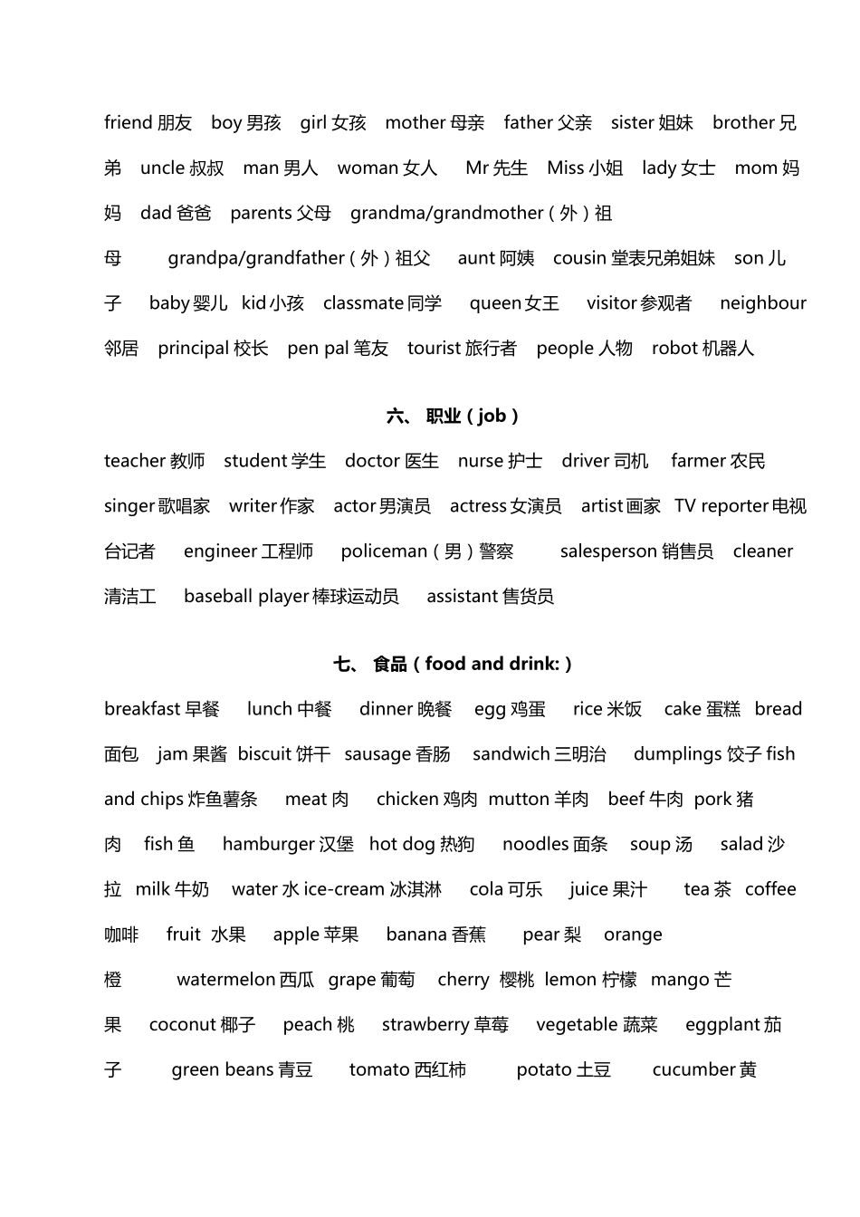 小学生英语单词_第2页