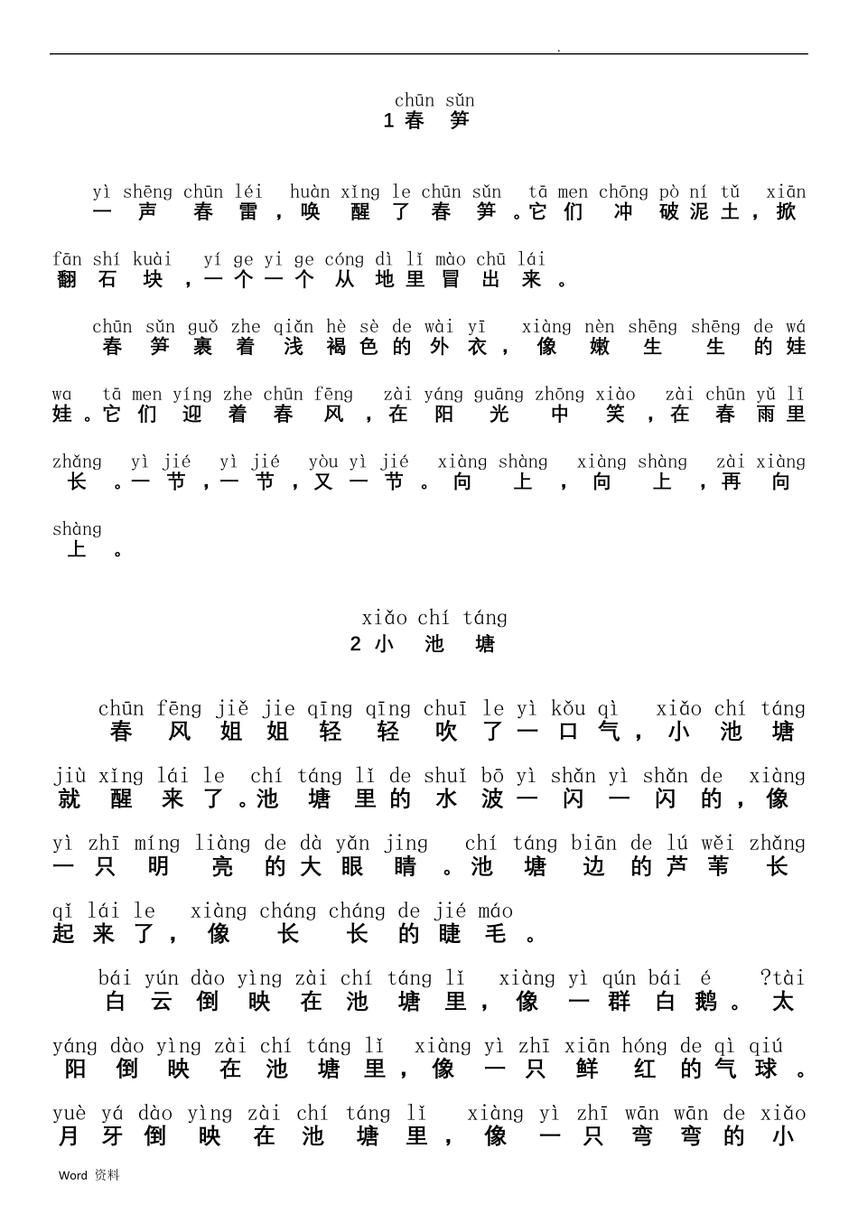 小学生诵读美文30篇注音版_第1页