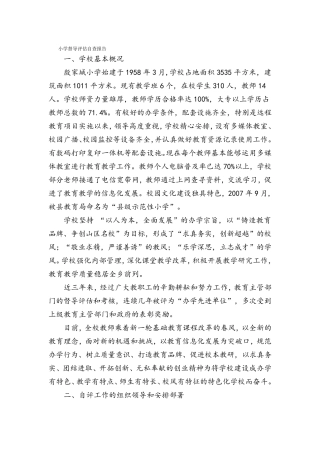 小学督导评估自查报告