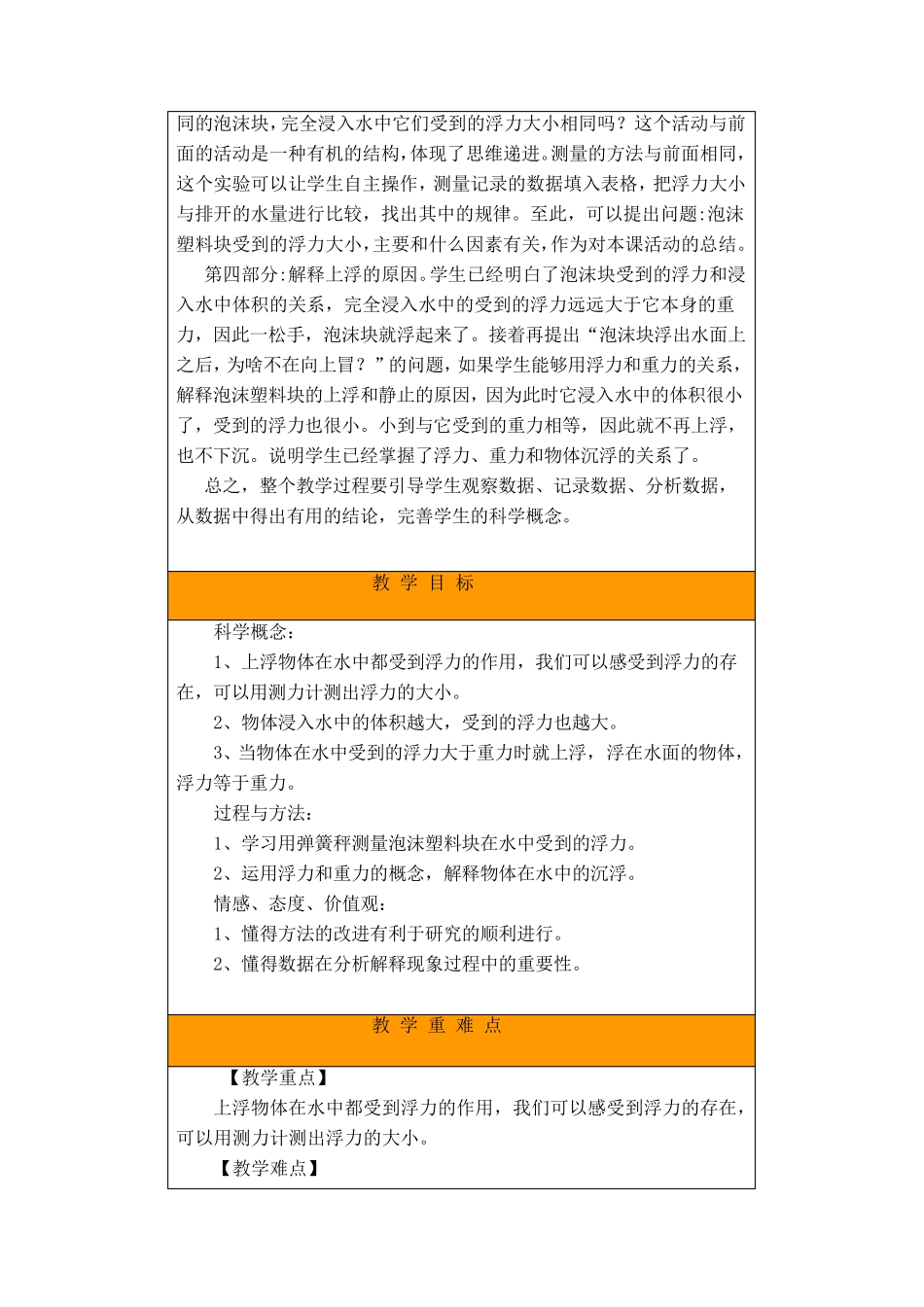小学科学《浮力》教学设计_第3页
