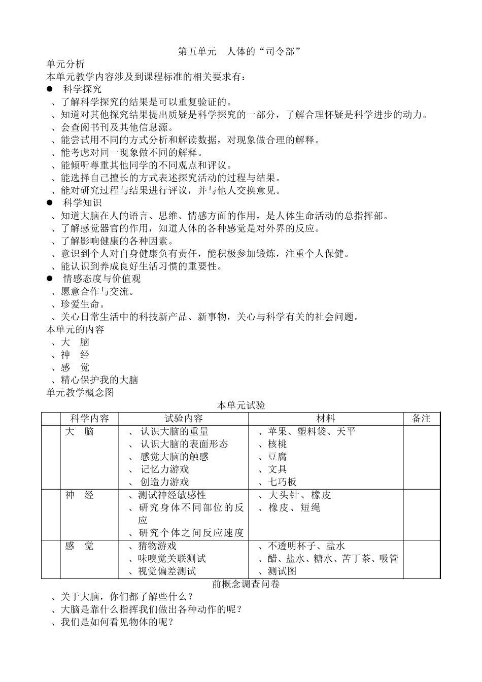 小学科学人体的“司令部”_第1页