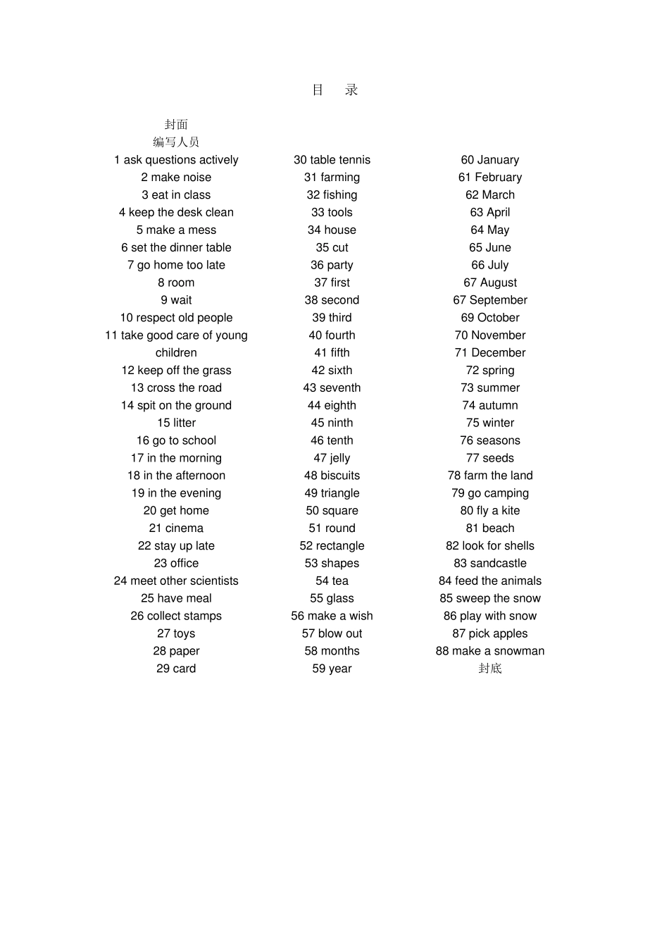 小学英语六年级上册学生卡片_第1页