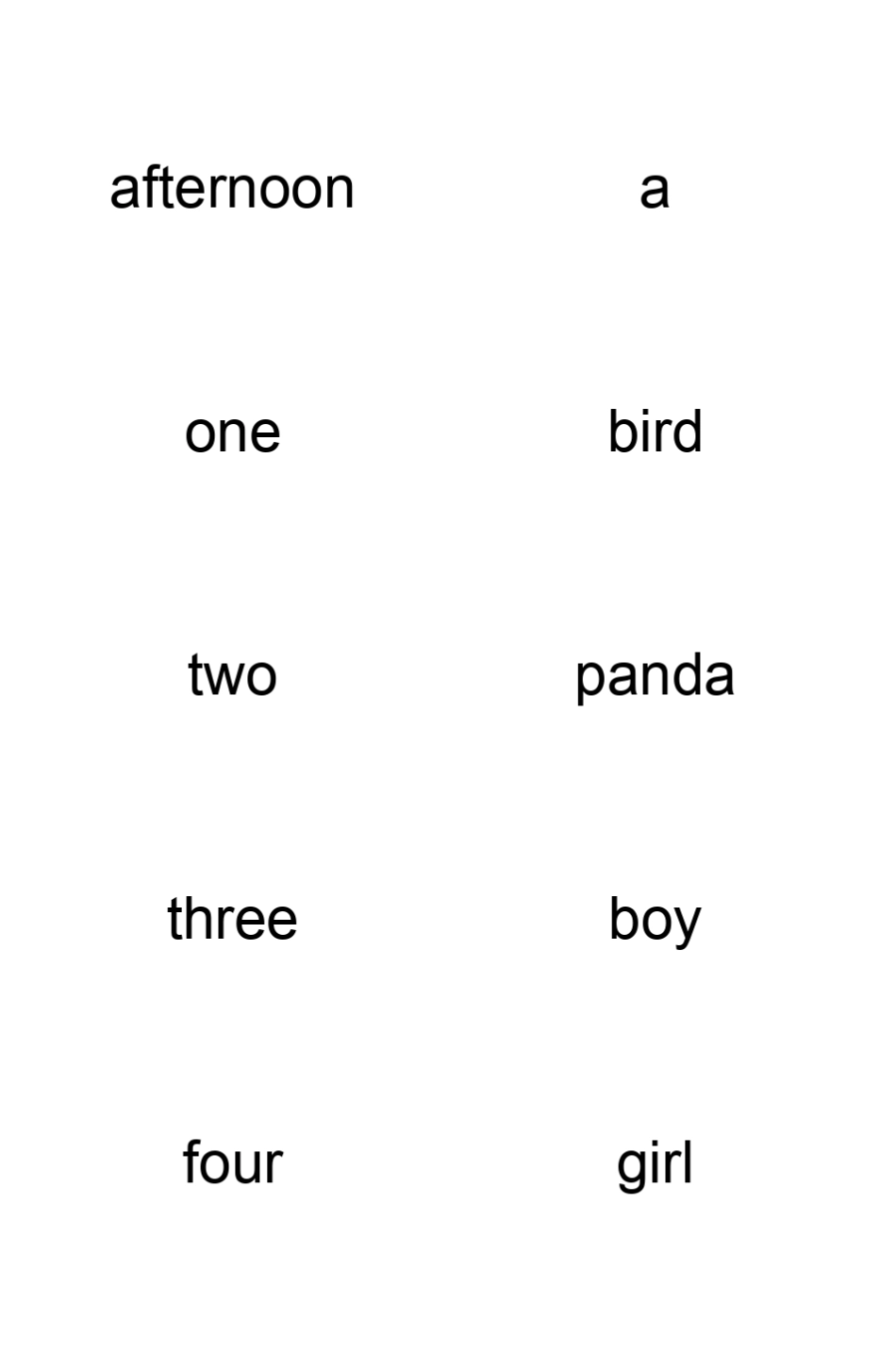 小学英语单词卡片一年级上册正面_第2页