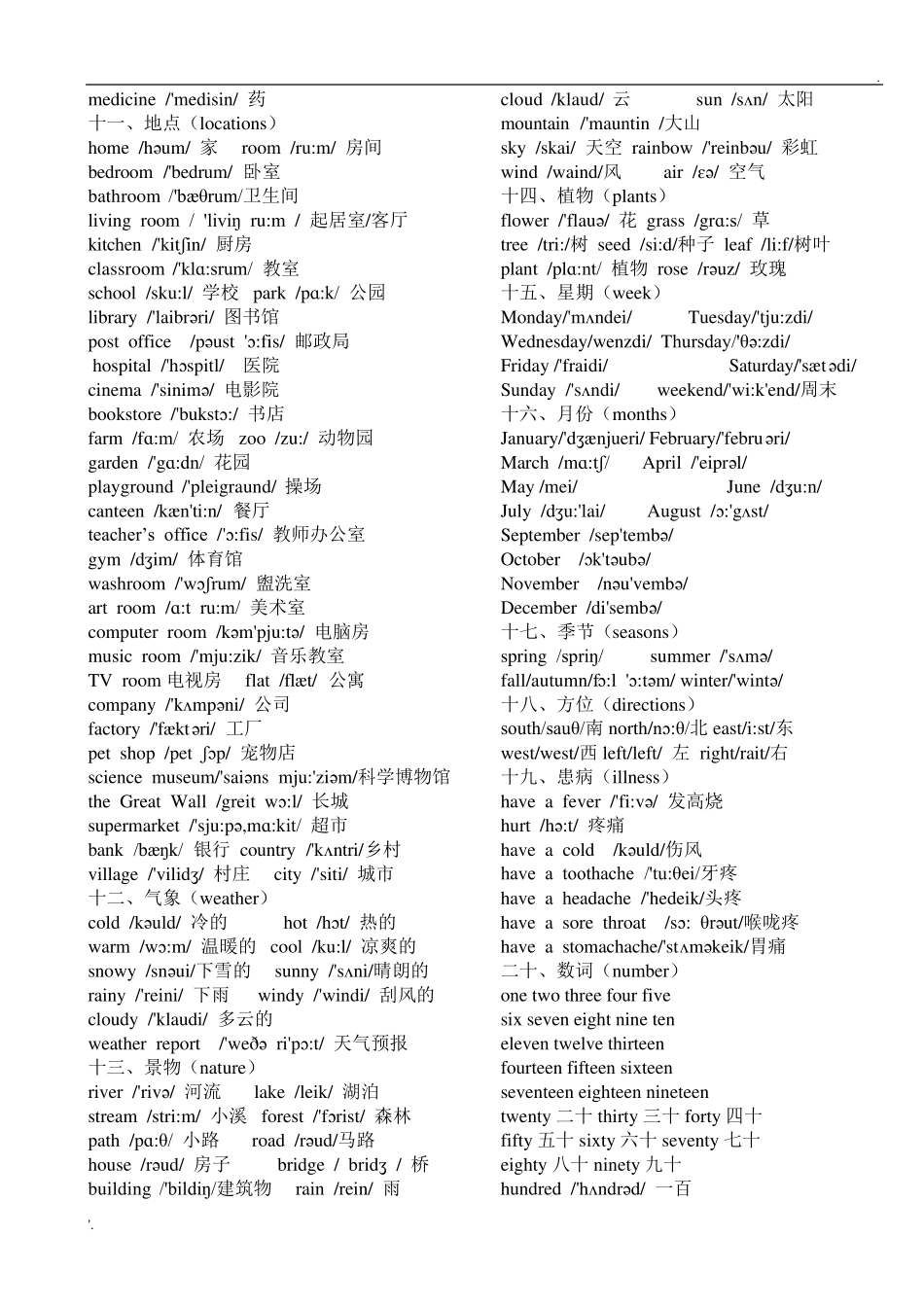 小学英语单词大全_第3页