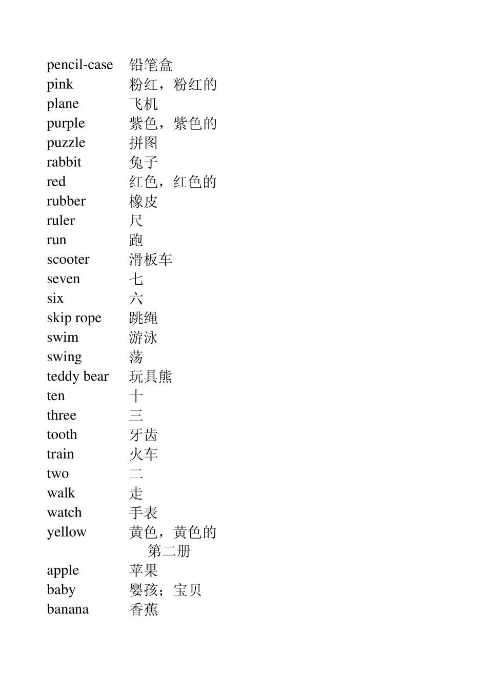 小学英语单词汇总表_第2页