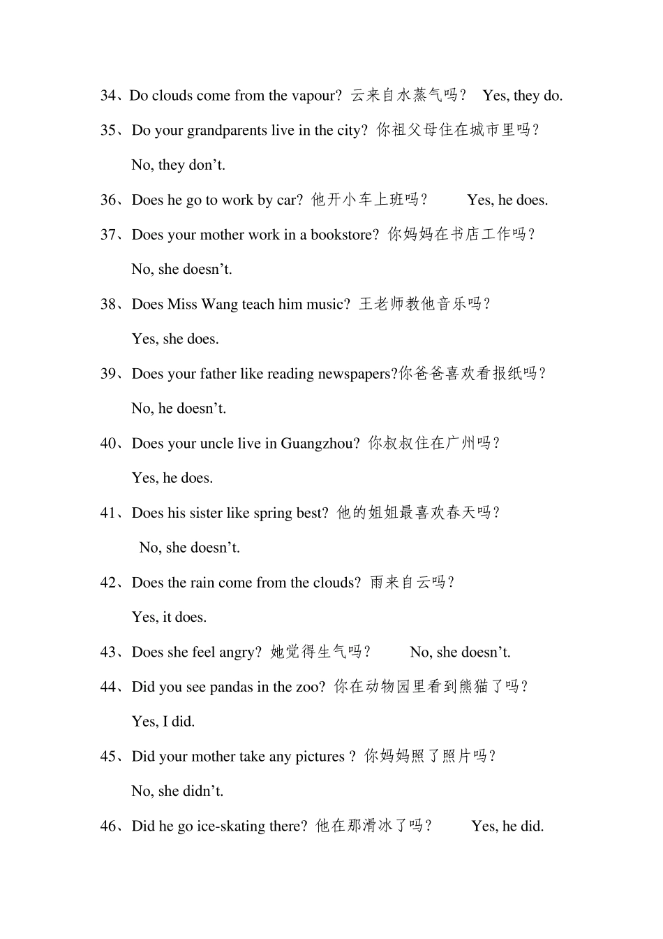 小学英语句型总结_第3页