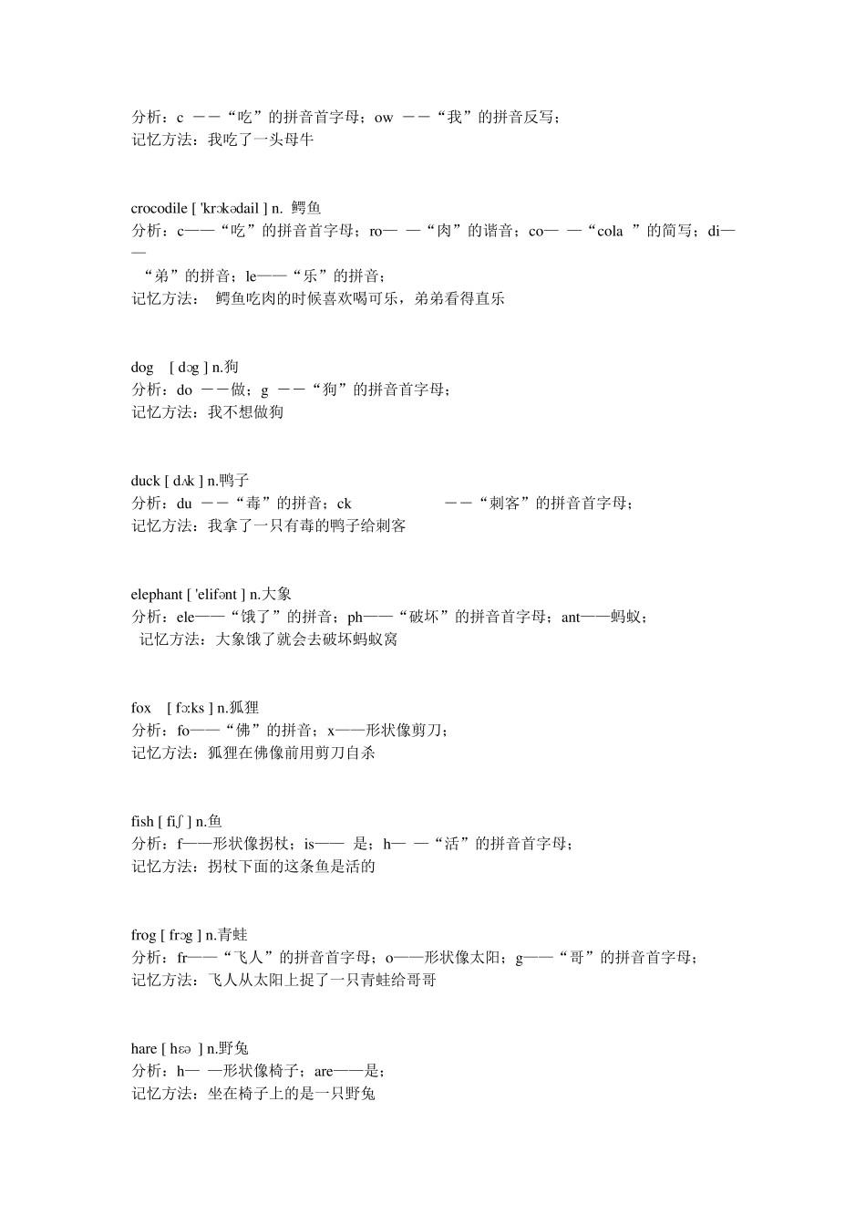 小学英语巧记单词绝妙方法_第2页