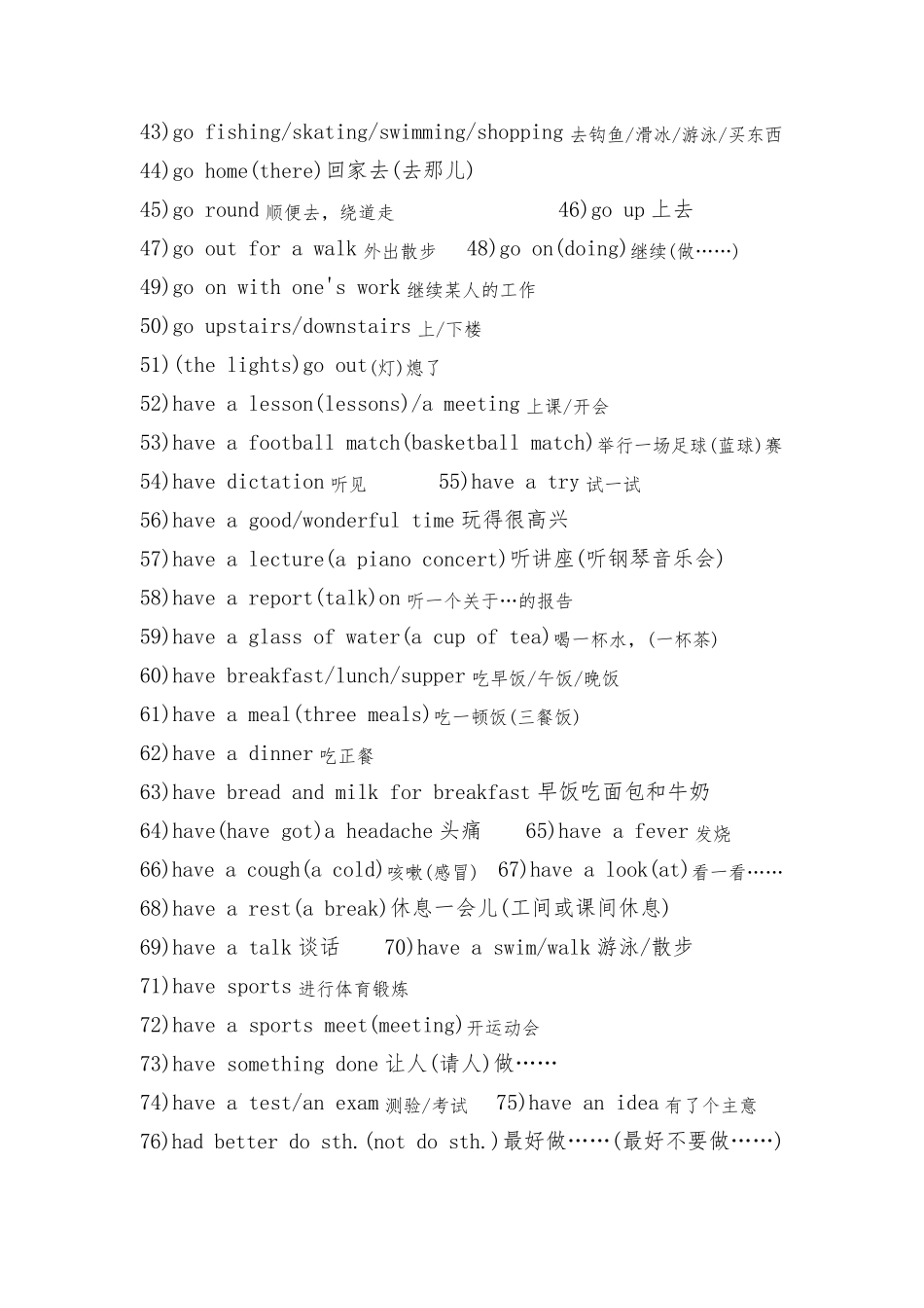 小学英语常用词组大全_第3页