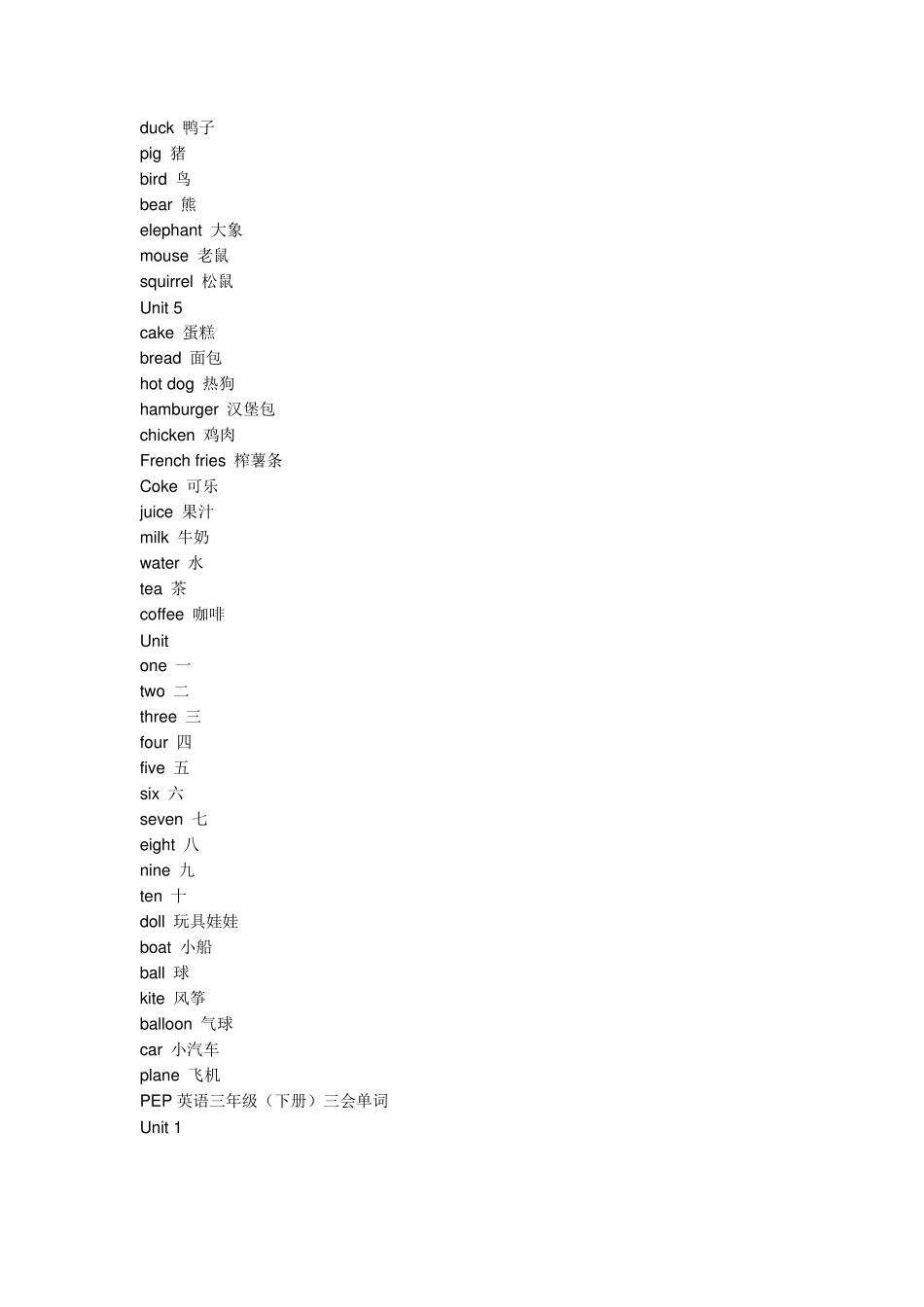 小学英语必背单词_第2页
