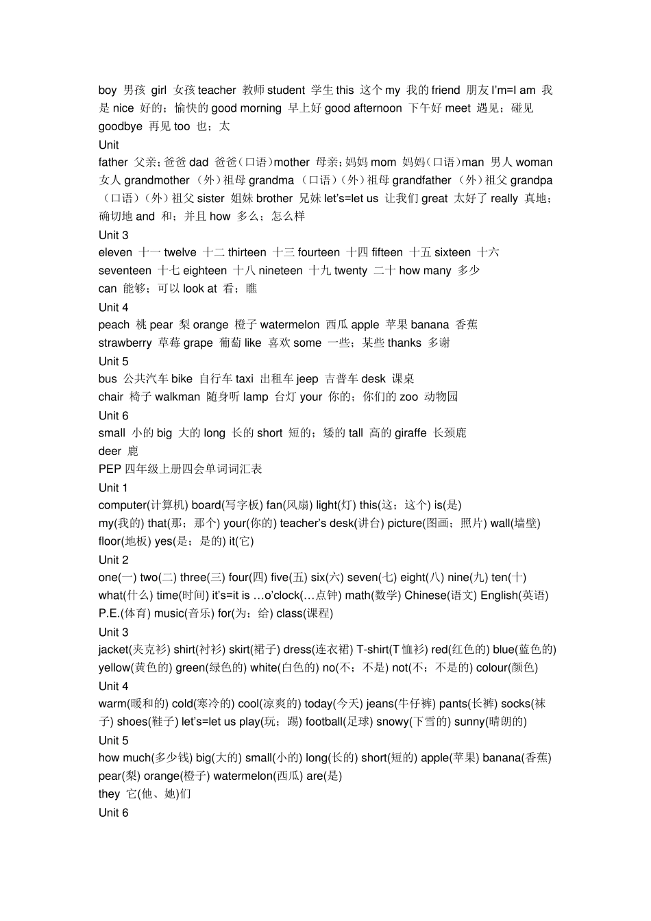 小学英语必背单词_第3页