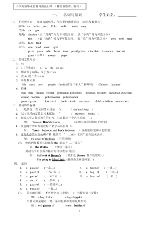 小学英语总复习资料(语法)