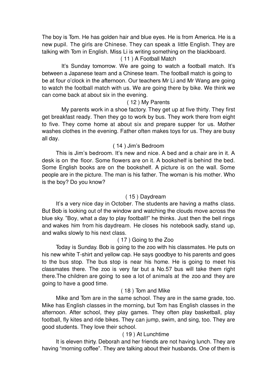 小学英语朗读材料_第2页