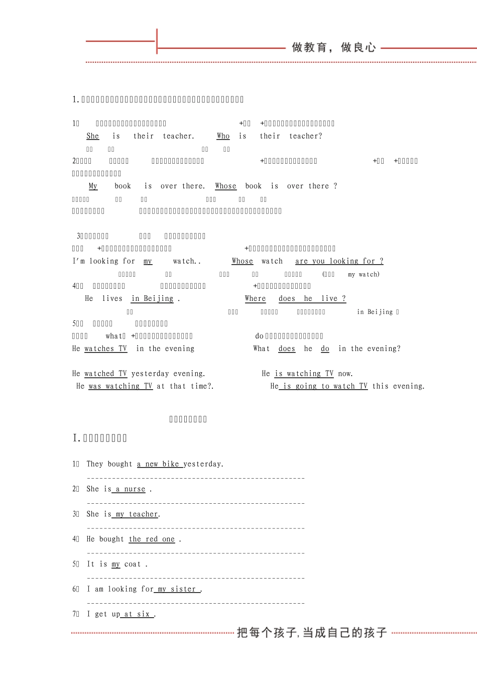 小学英语特殊疑问句_第2页