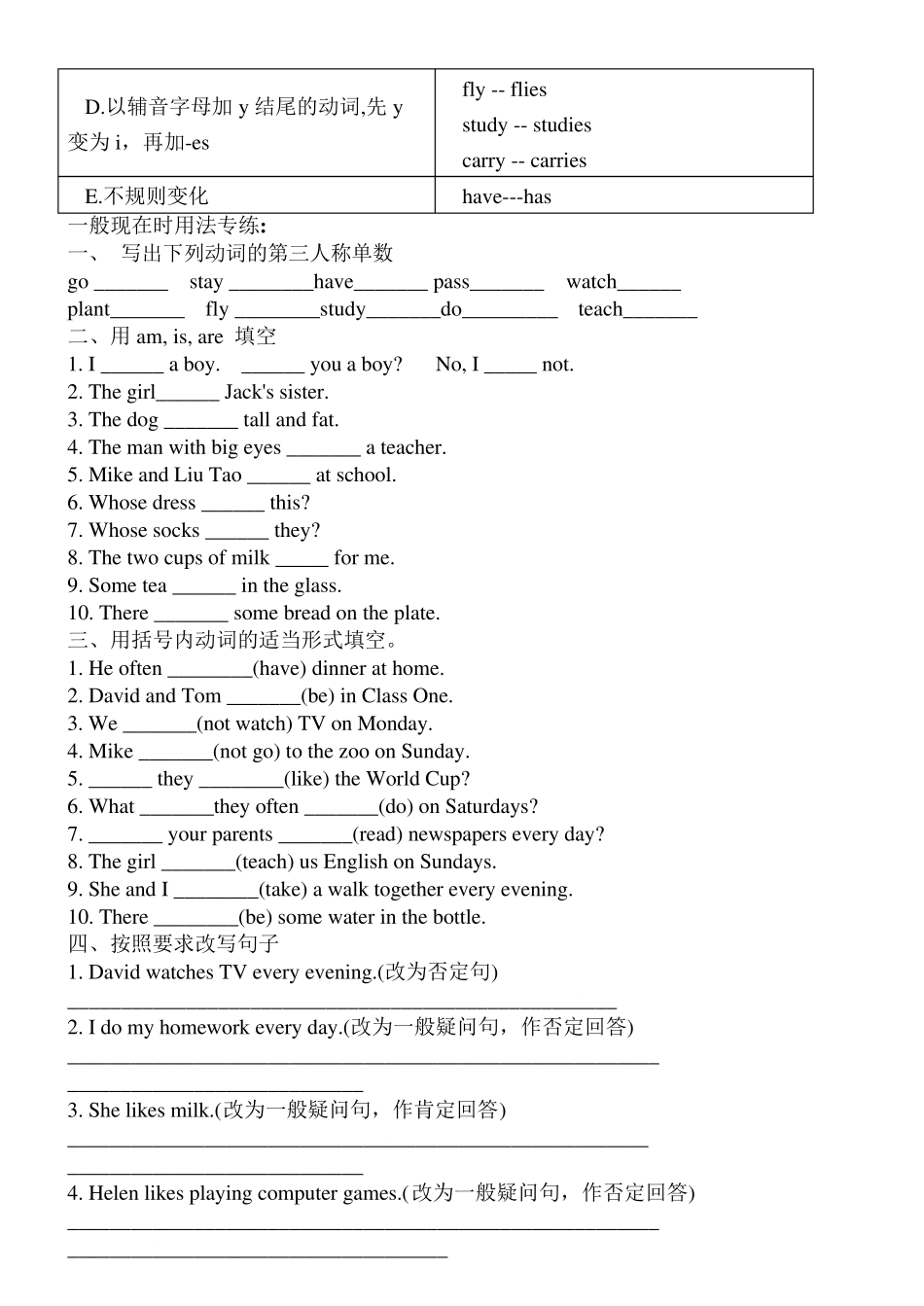 小学英语语法及音标全面复习要点_第3页