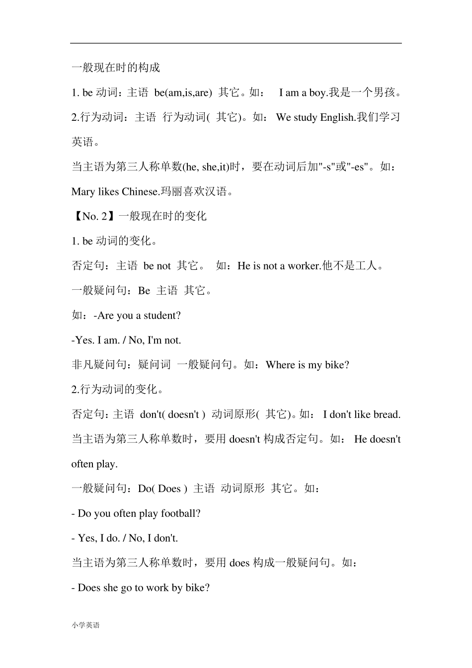 小学英语语法知识点归纳_第2页