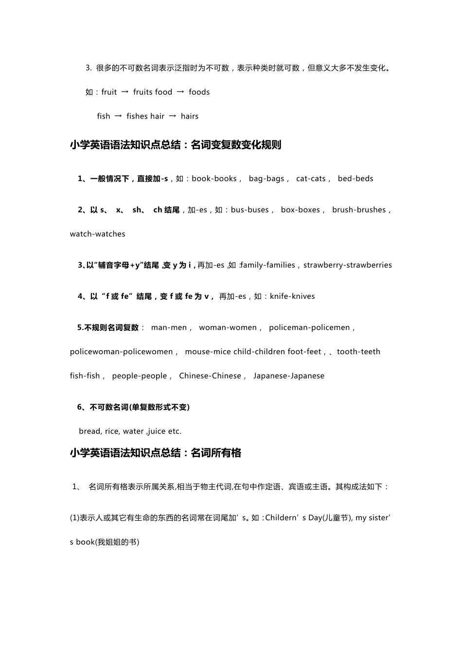 小学英语语法知识点总结_第3页