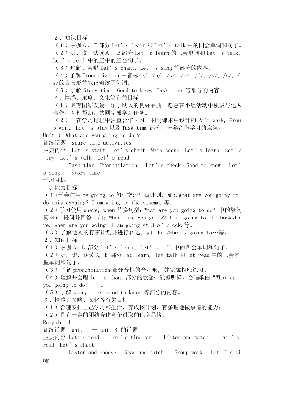 小学英语课程纲要_第3页