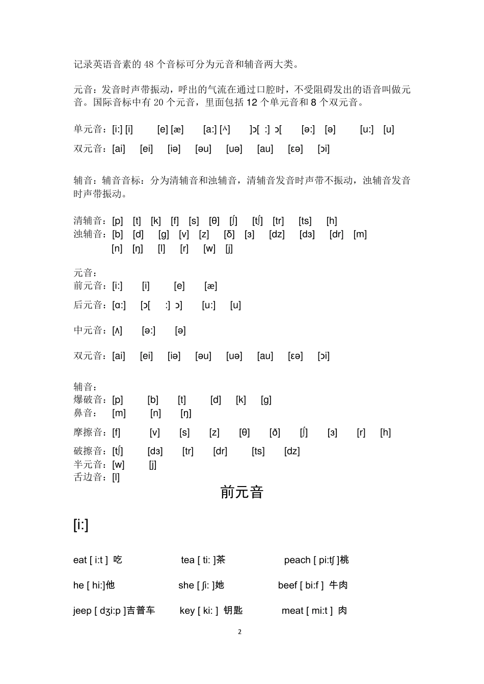 小学英语音标学习_新课标哦_第2页