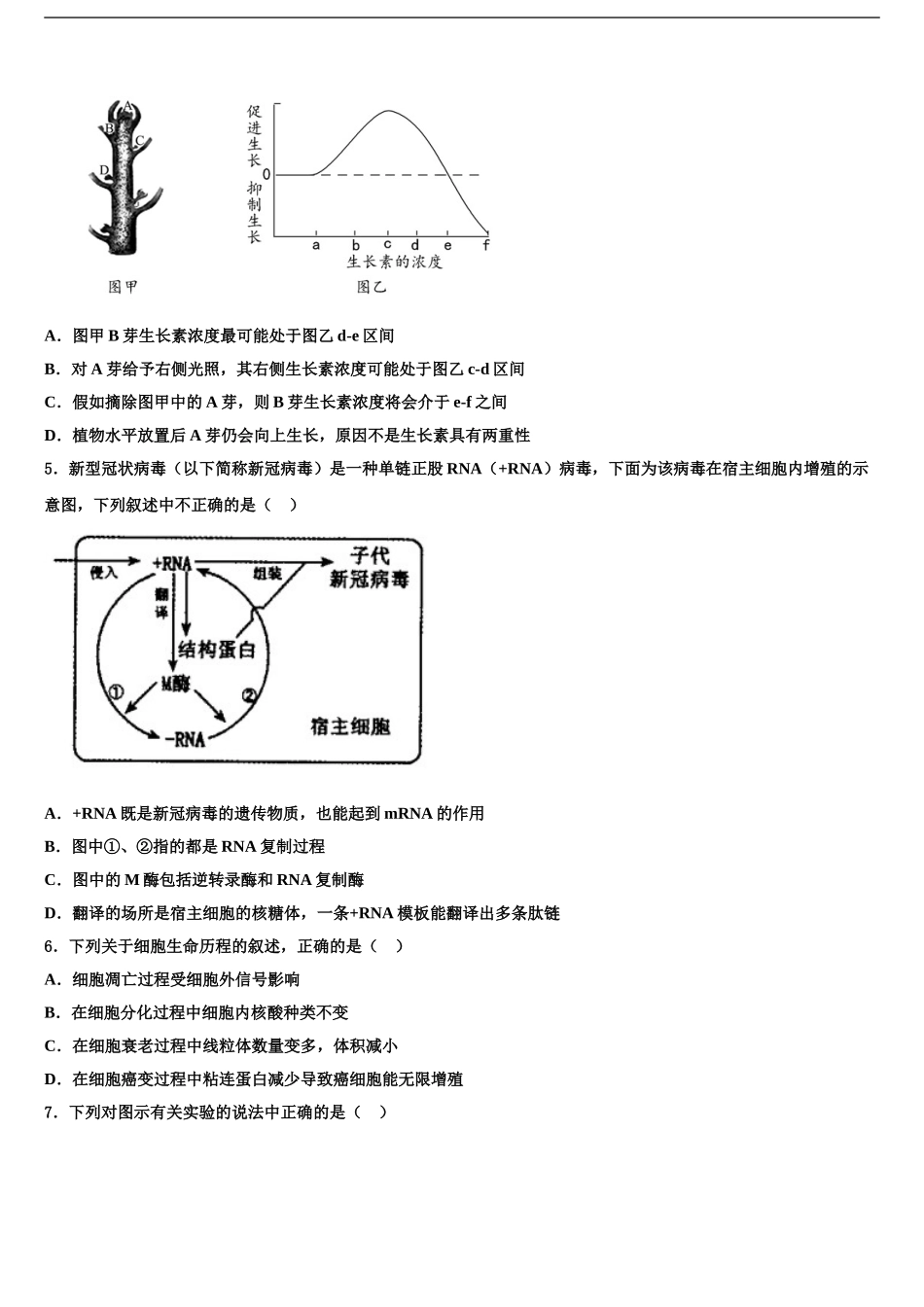 2024年江苏省兴化市安丰初级中学高三最后一模生物试题含解析_第2页