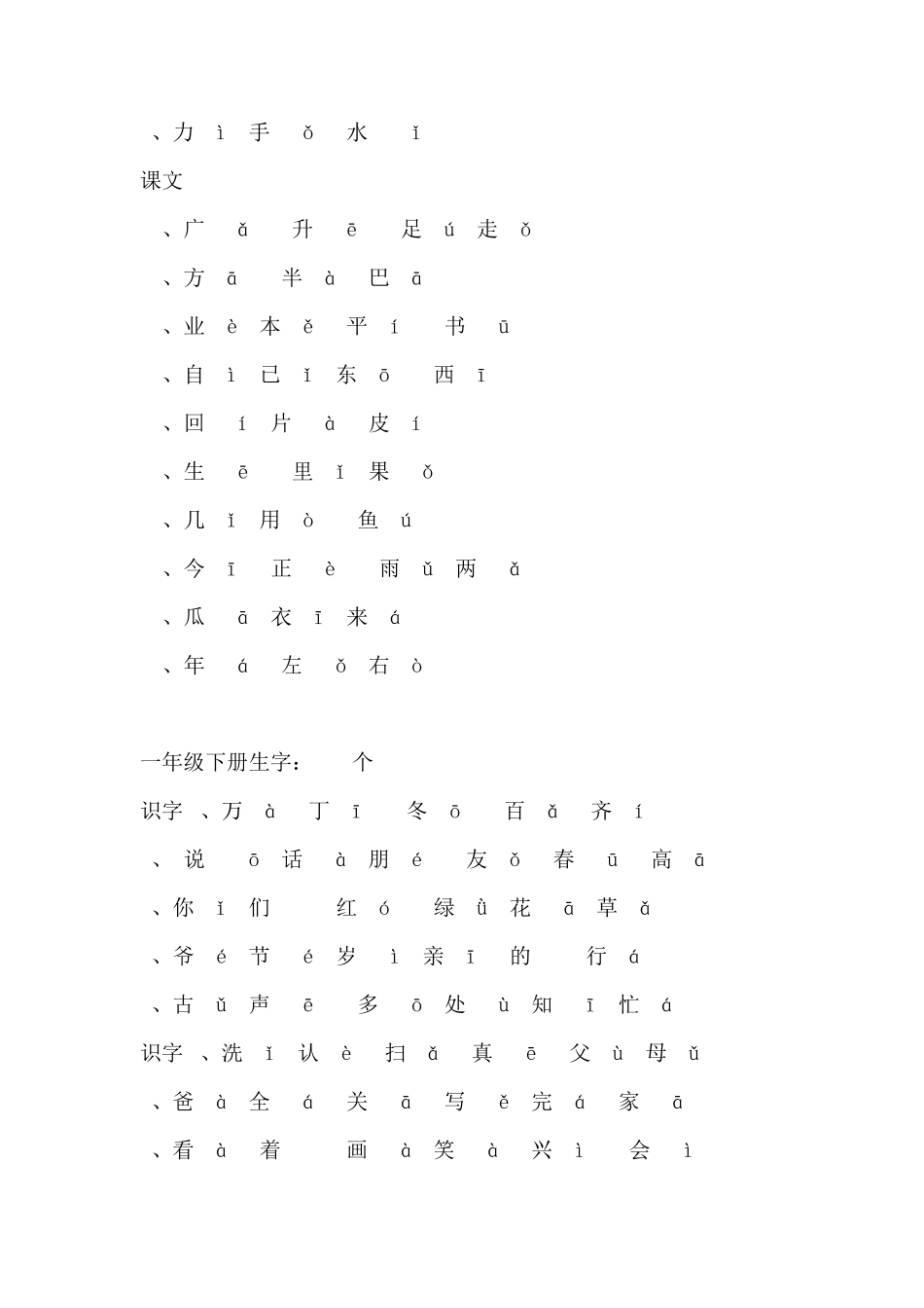 小学语文一到六年级带注音生字表_第2页