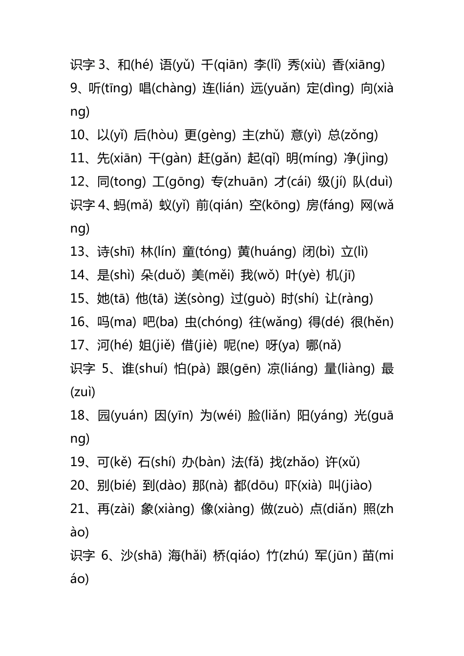 小学语文一到六年级生字(带拼音)_第3页