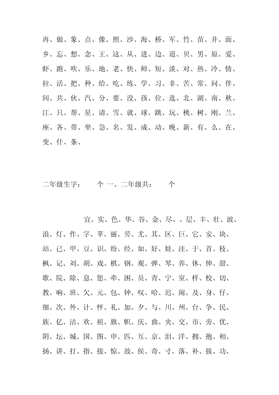 小学语文一到六年级生字_第2页