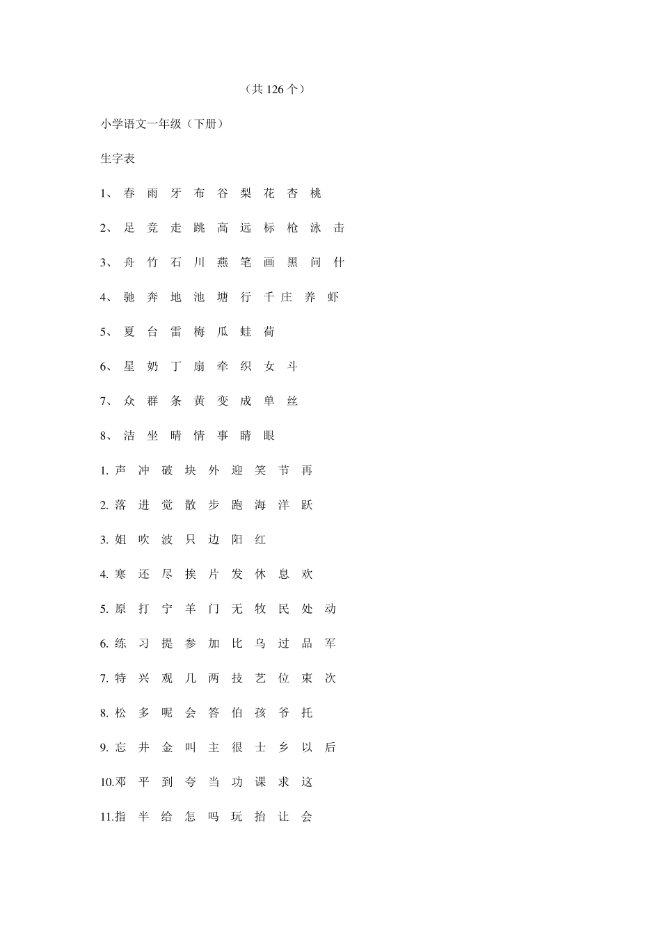 小学语文一至三年级生字表_第3页