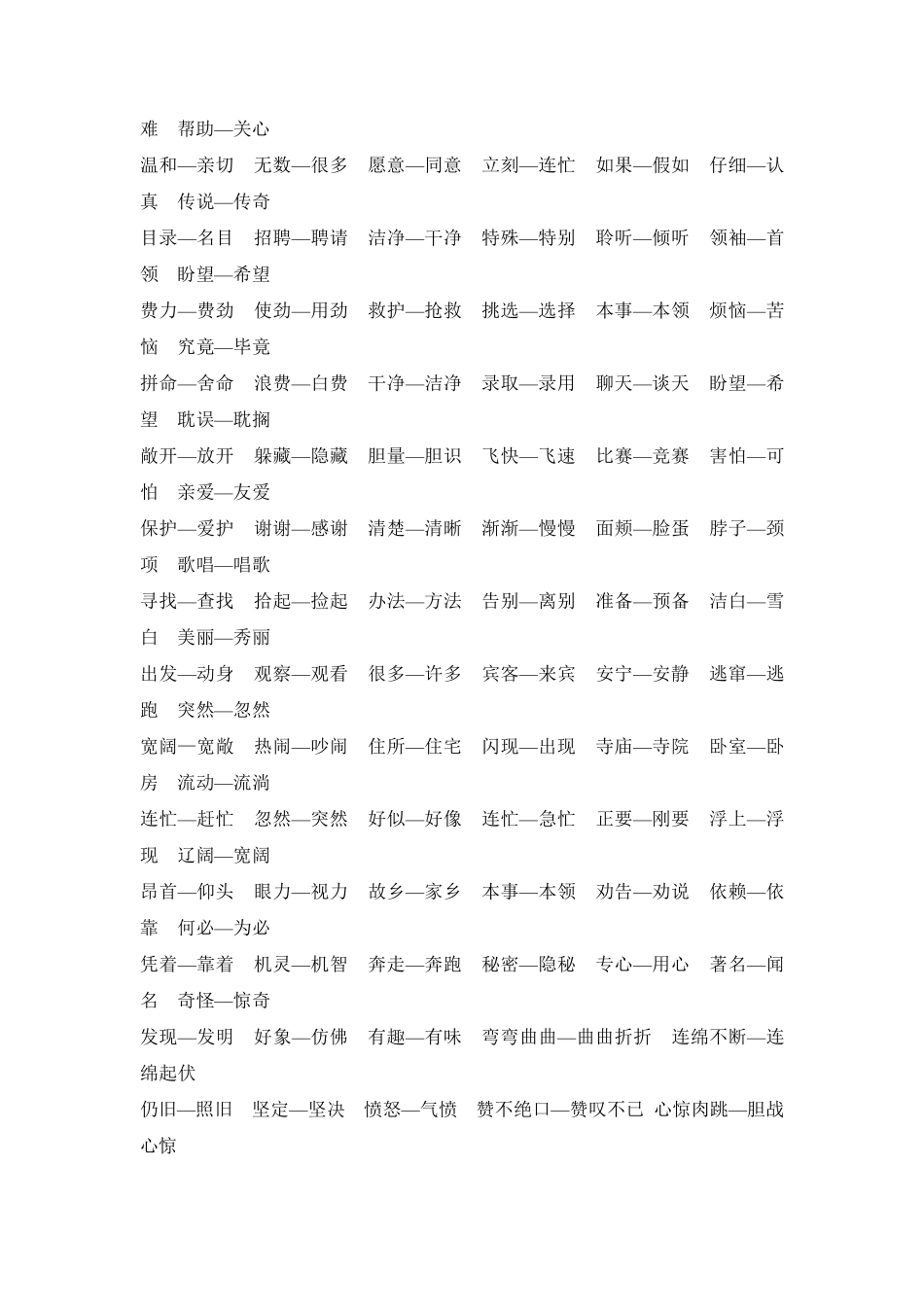 小学语文一至三年级近义词反义词_第3页