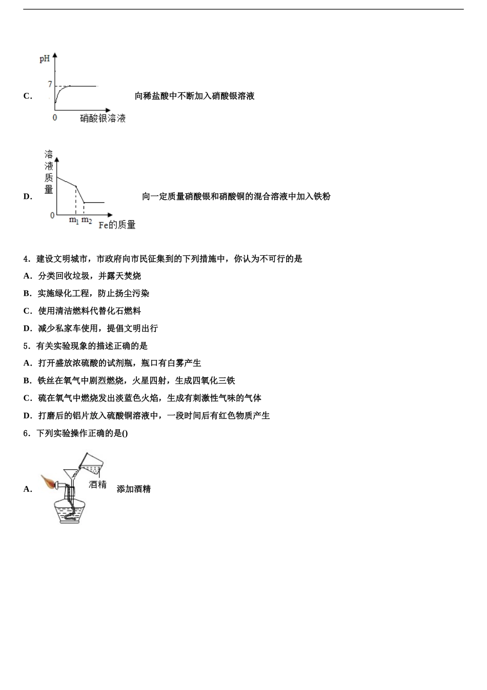 2024年江苏省南京市建邺区金陵河西区市级名校中考化学考试模拟冲刺卷含解析_第2页