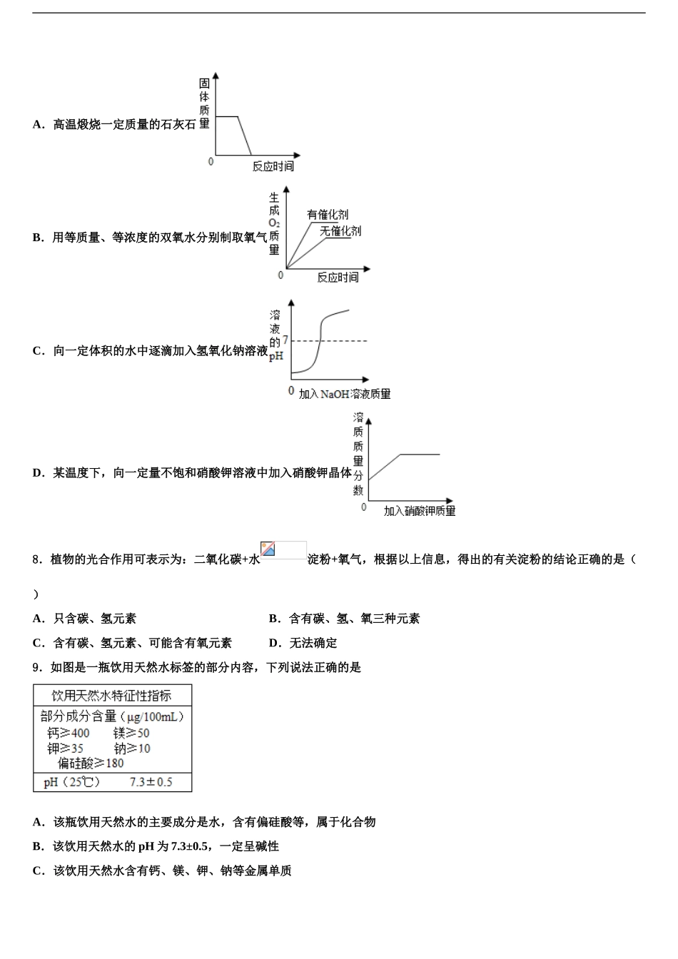 2024年江苏省南通市小海中学中考化学考前最后一卷含解析_第2页