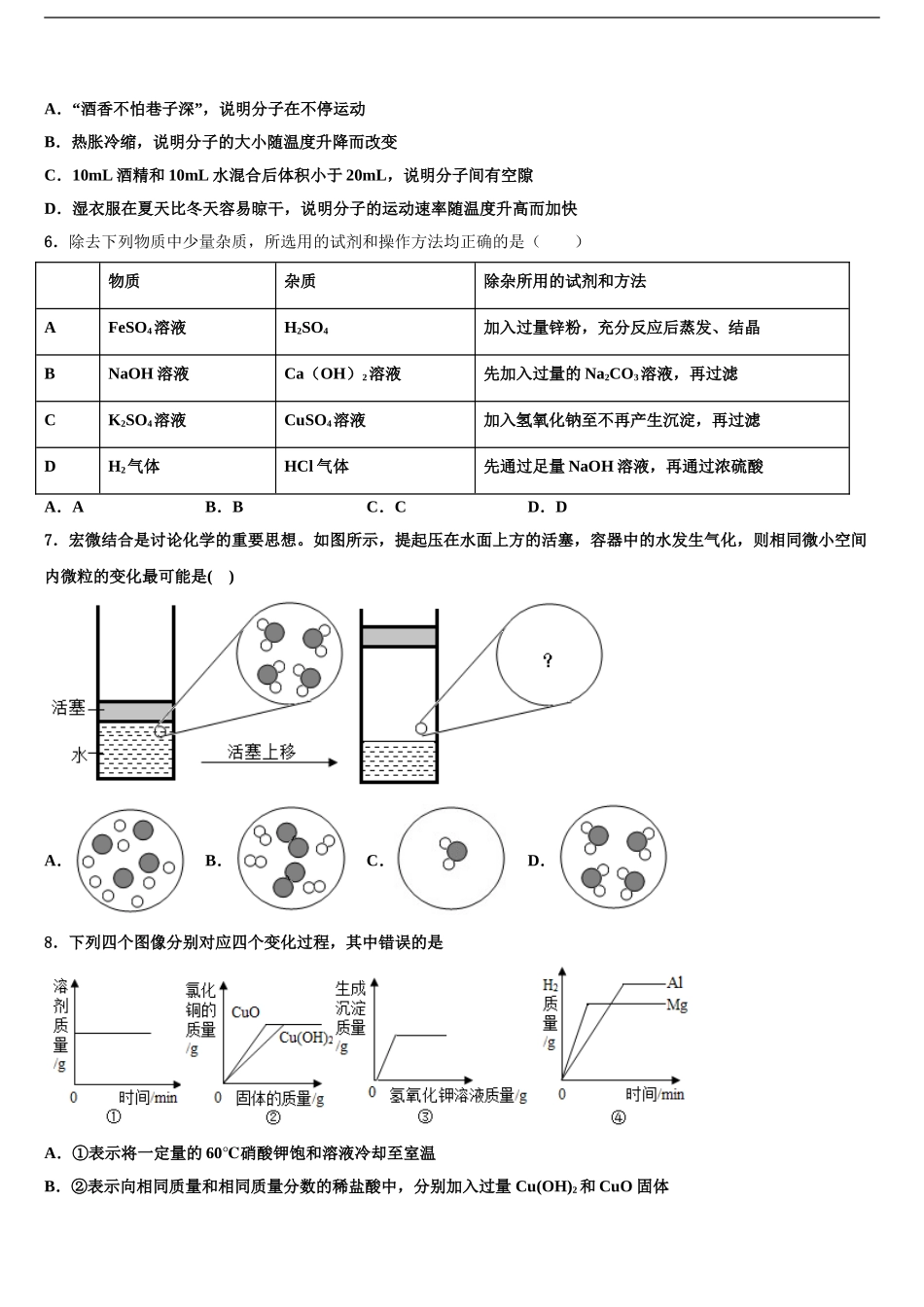 2024年江苏省南通市港闸区南通市北城中学中考五模化学试题含解析_第2页