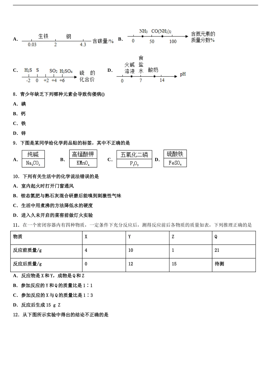 2024年江苏省宿迁青华中学中考化学模拟精编试卷含解析_第2页