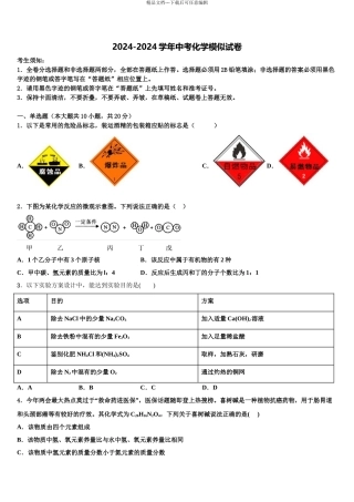 2024年江苏省射阳县中考化学最后冲刺模拟试卷含解析