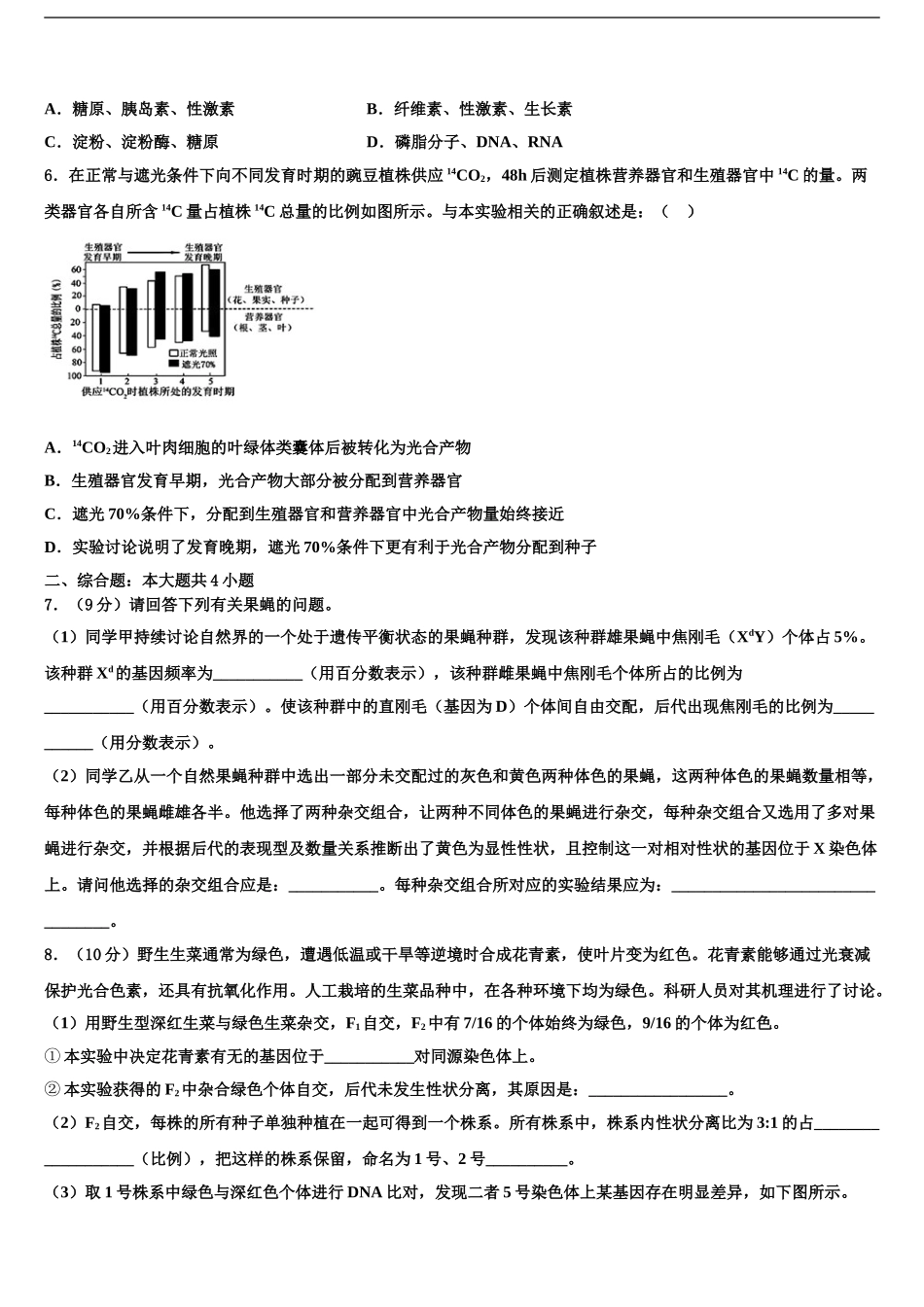 2024年江苏省徐州市睢宁县高级中学高考生物三模试卷含解析_第2页