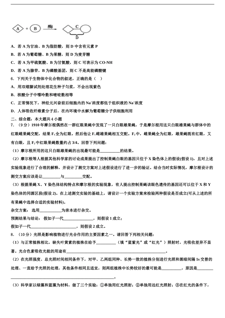 2024年江苏省徐州市睢宁高级中学高考仿真卷生物试卷含解析_第2页