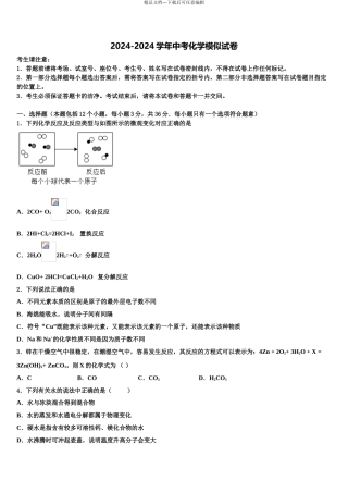 2024年江苏省扬州市仪征市十校联考最后化学试题含解析