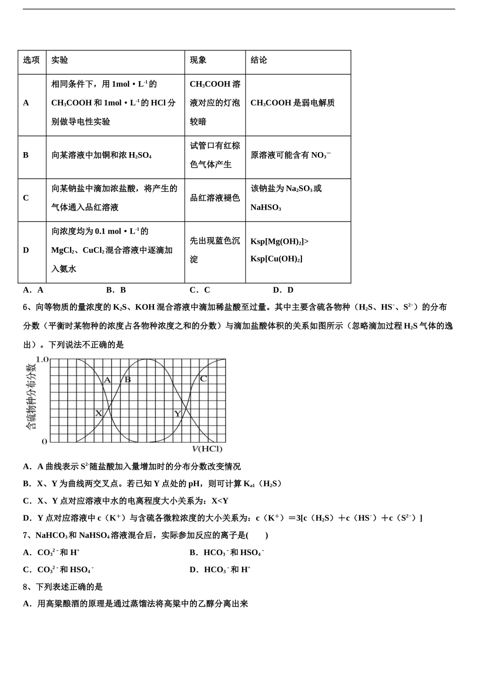 2024年江苏省礼嘉中学高三下学期联考化学试题含解析_第2页