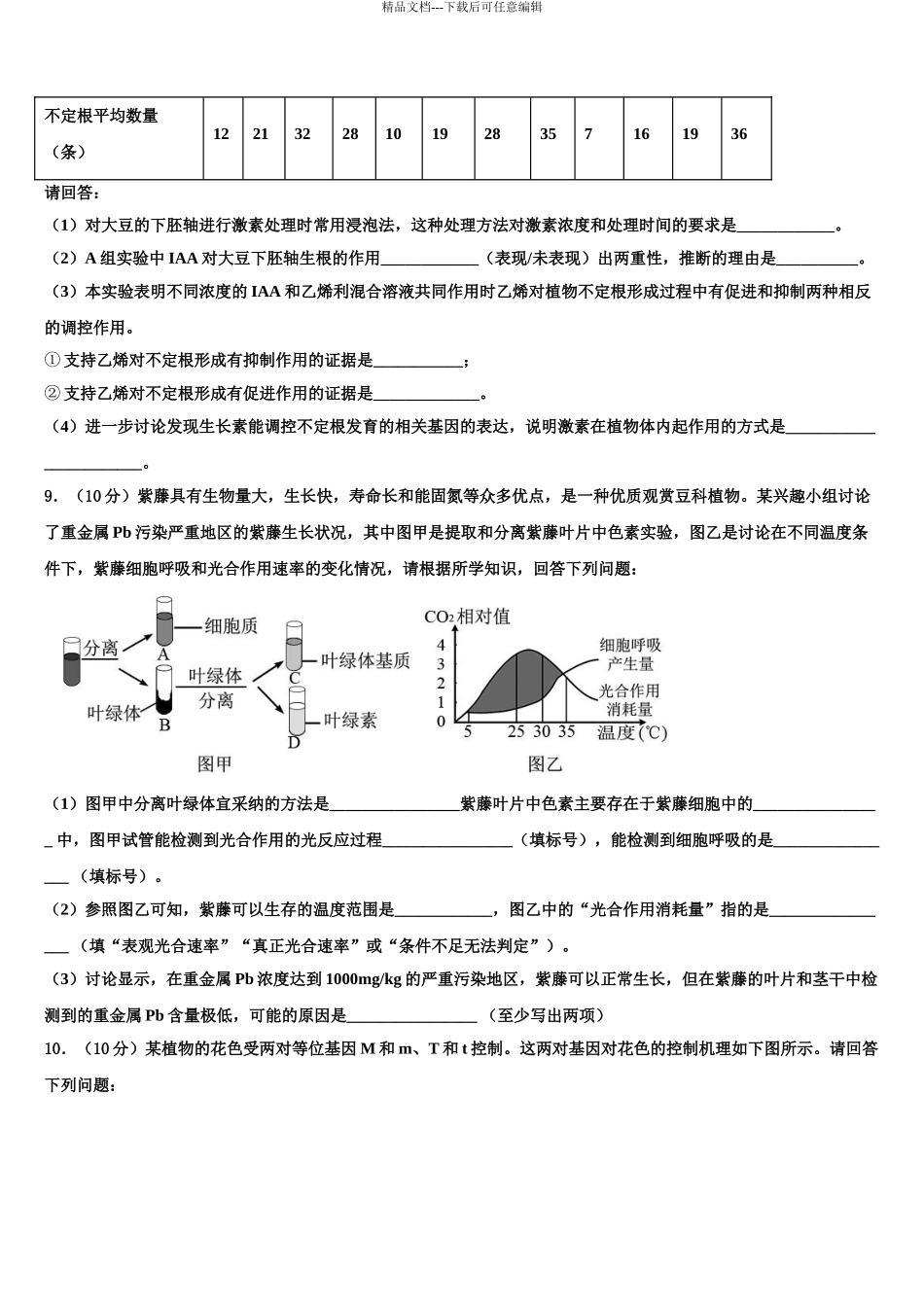 2024年江苏省苏锡常镇四市高三下学期第五次调研考试生物试题含解析_第3页
