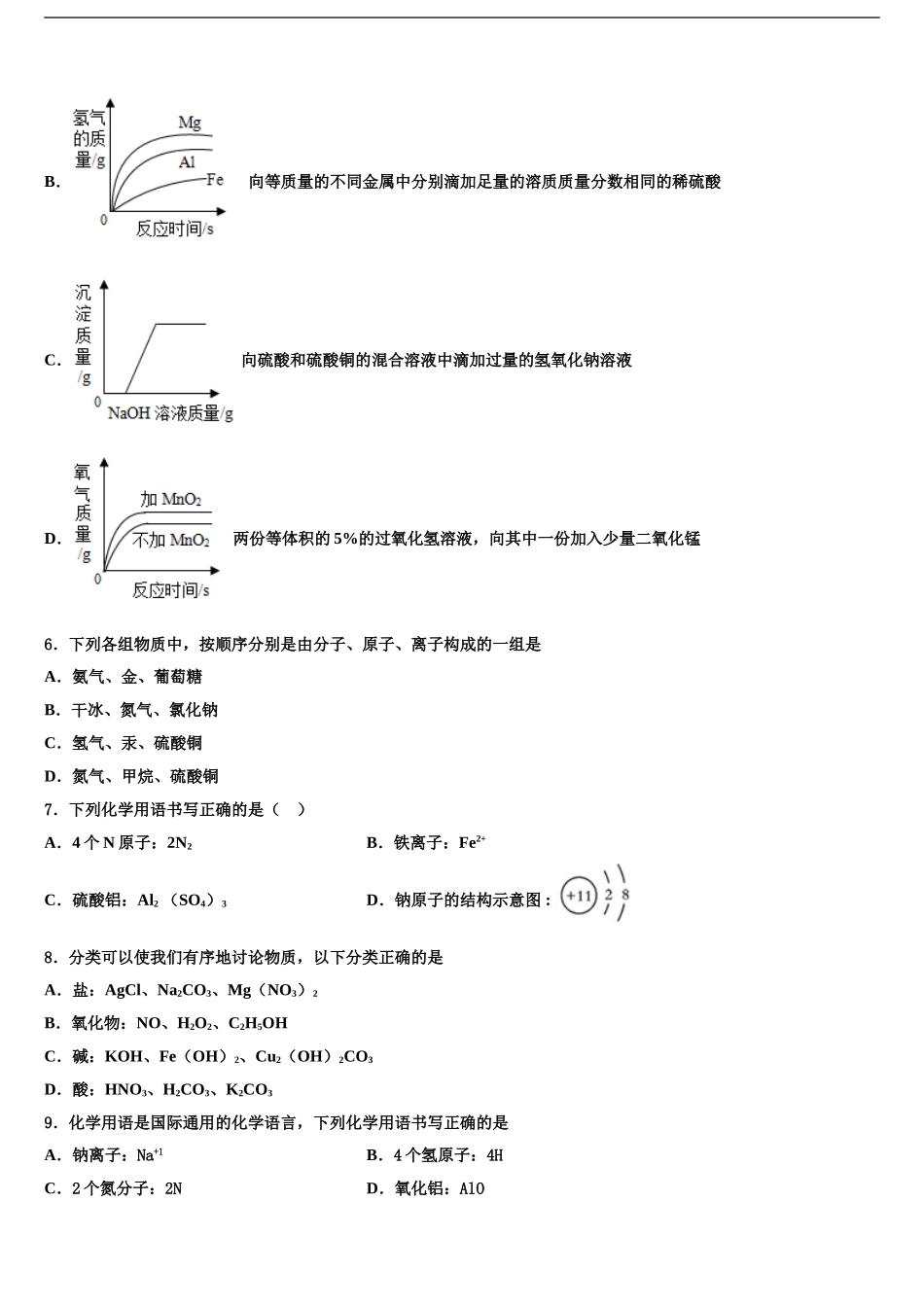 2024年江西省南城二中学中考化学考前最后一卷含解析_第2页