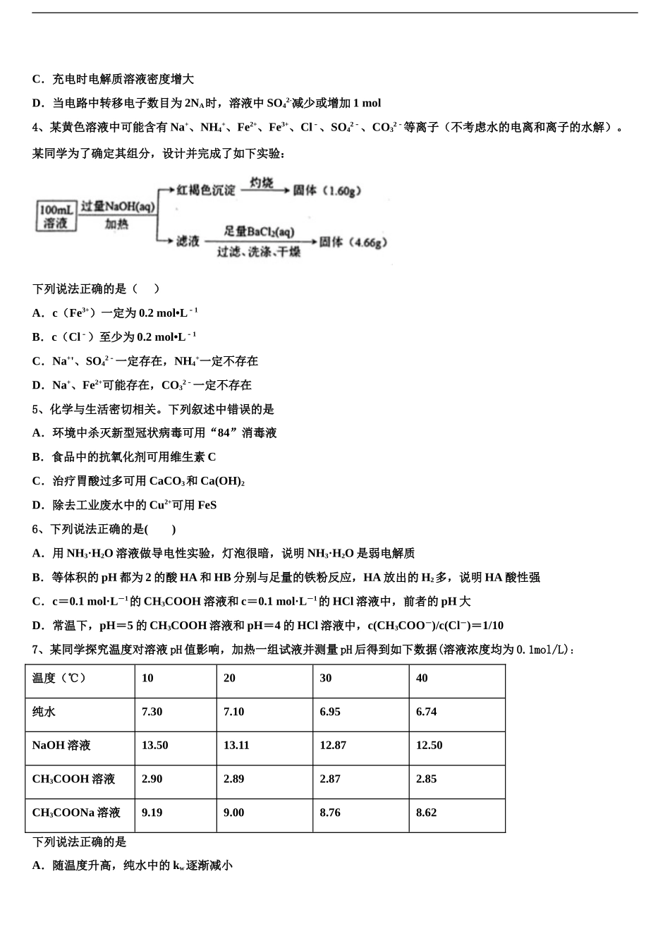 2024年江西省南昌市实验中学高三最后一模化学试题含解析_第2页