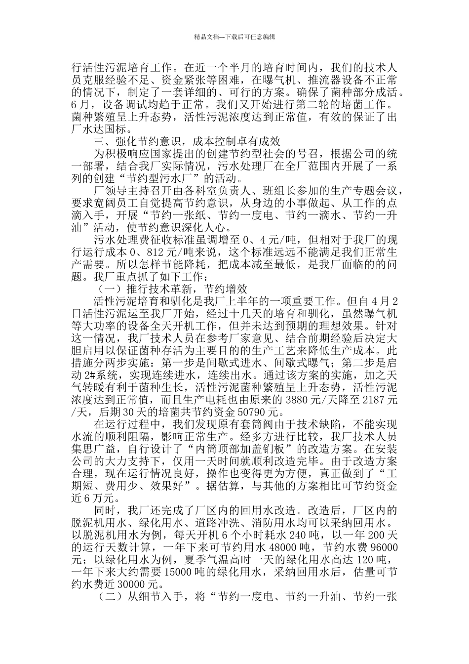 2024年污水处理厂工作总结_第2页