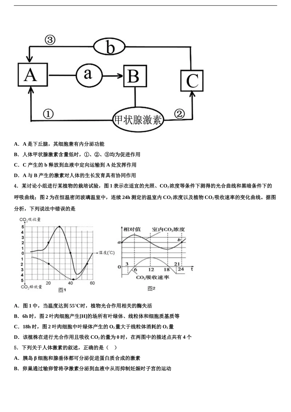 2024年河北省唐山市滦县二中高三3月份第一次模拟考试生物试卷含解析_第2页