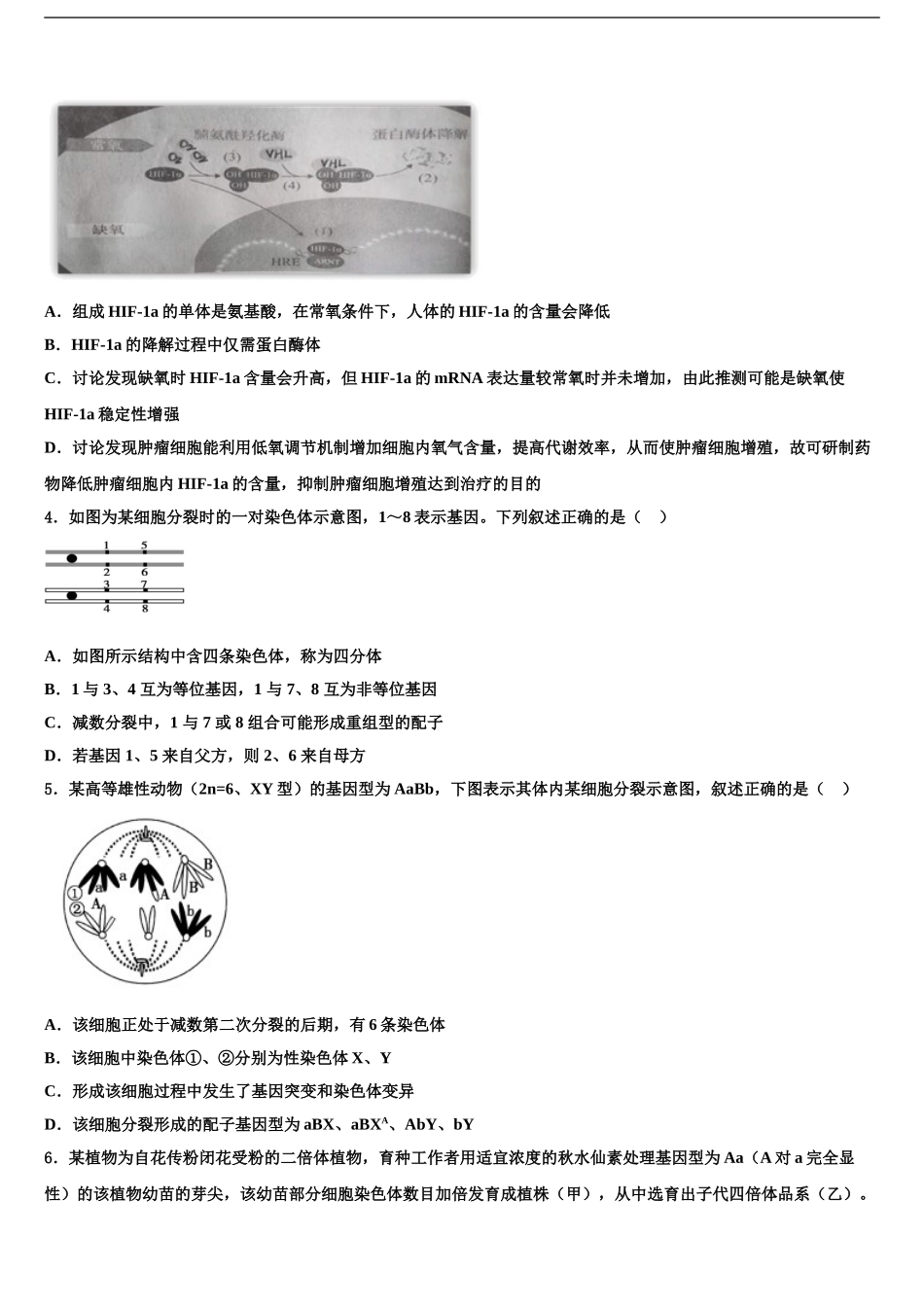 2024年河北省永年县第一中学高三冲刺模拟生物试卷含解析_第2页