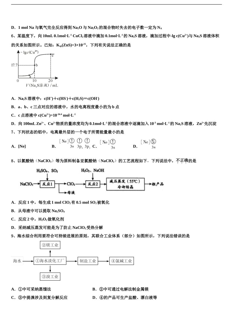 2024年河北省蠡县中学高三最后一卷化学试卷含解析_第2页