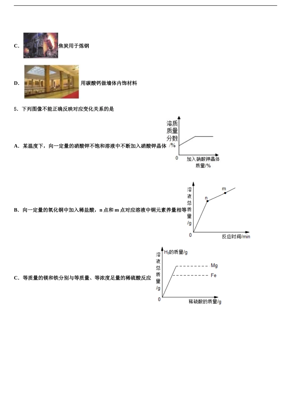 2024年河北省邢台市临城县临城镇中学中考化学押题试卷含解析_第2页